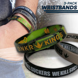 Bunkerkings Wristbands (3-Pack) - Black/Tan/Olive