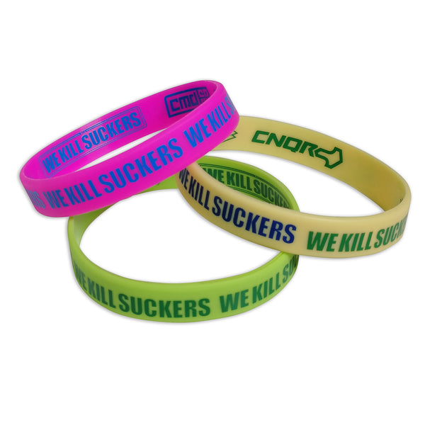 Bunkerkings Wristbands (3-Pack) - Pink/Rainbow/Lime